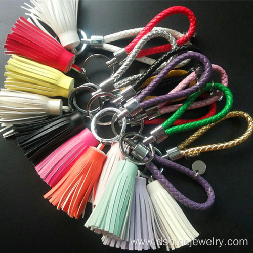 Handbag Key Chain Leather Tassel Bag Charms Metal Keychain